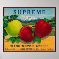 Supreme Apple Label - Washington State