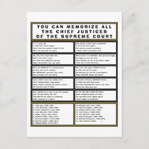 Supreme Court Postcard Funny Chief Justice Poetry