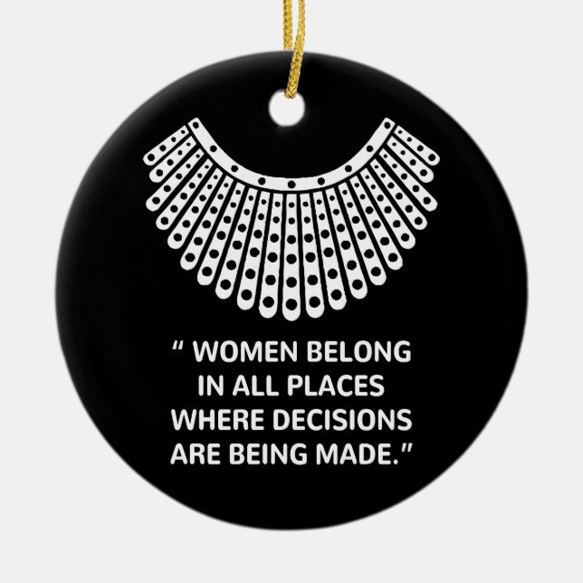 Supreme Court RUTH BADER GINSBURG Rbg Ceramic Ornament (Front)