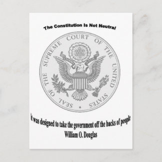 Supreme Court Symbol with quote Postcard