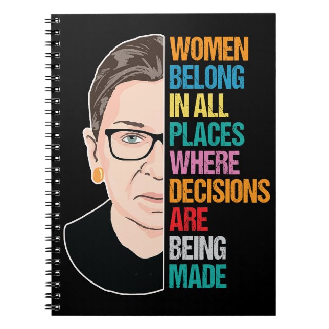Supreme Court Vote, Ruth Bader Ginsburg, I Dissent Notebook (Front)