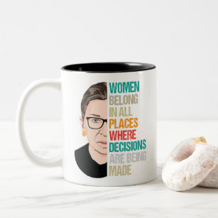 Supreme Court Vote, Ruth Bader Ginsburg, I Dissent Two-Tone Coffee Mug