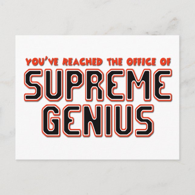 Supreme Genius Postcard (Front)