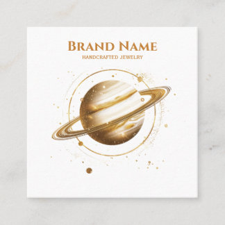 Supreme Gold Saturn Earring Display  Square Business Card