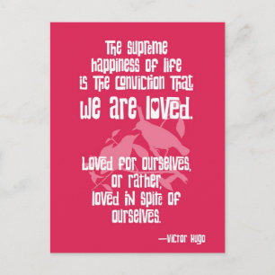 Supreme Happiness of Life by Victor Hugo Postcard