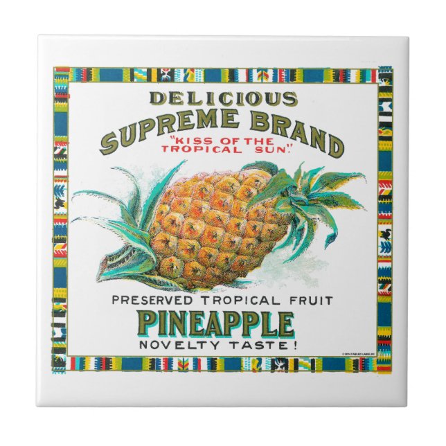 Supreme Pineapple Preserves Ceramic Tile (Front)