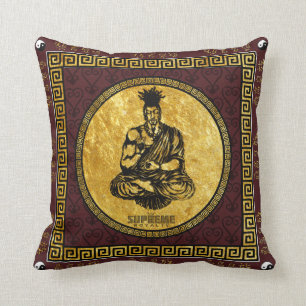Supreme Royalty First Buddhist Pillow(Brown,Gld) Cushion