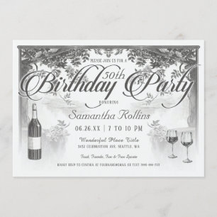 Supreme Vintage Birthday Party Invitations