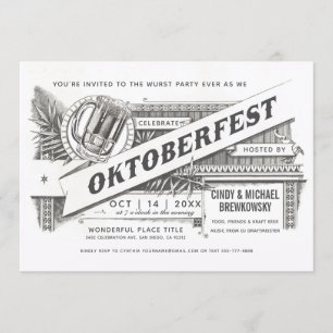 Supreme Vintage Oktoberfest Invitations