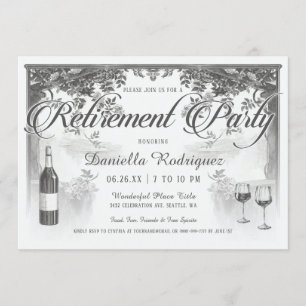 Supreme Vintage Retirement Party Invitations
