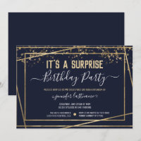 Suprise Birthday Party Budget Invitation