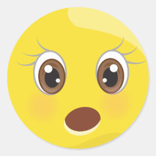 Suprised Emoji Face Stickers