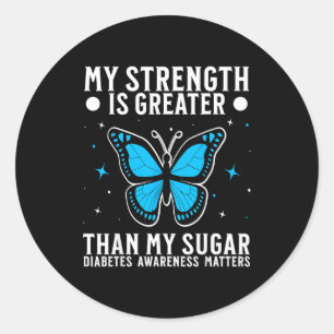 Suprt Diabetes Awareness Month Diabetes For Women  Classic Round Sticker