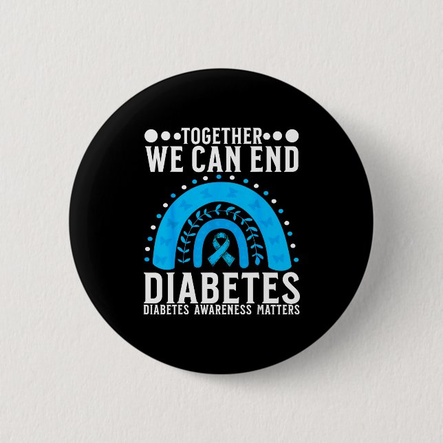 Suprt Diabetes Awareness Month For Diabetes Women  6 Cm Round Badge (Front)