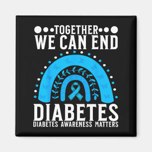 Suprt Diabetes Awareness Month For Diabetes Women Magnet