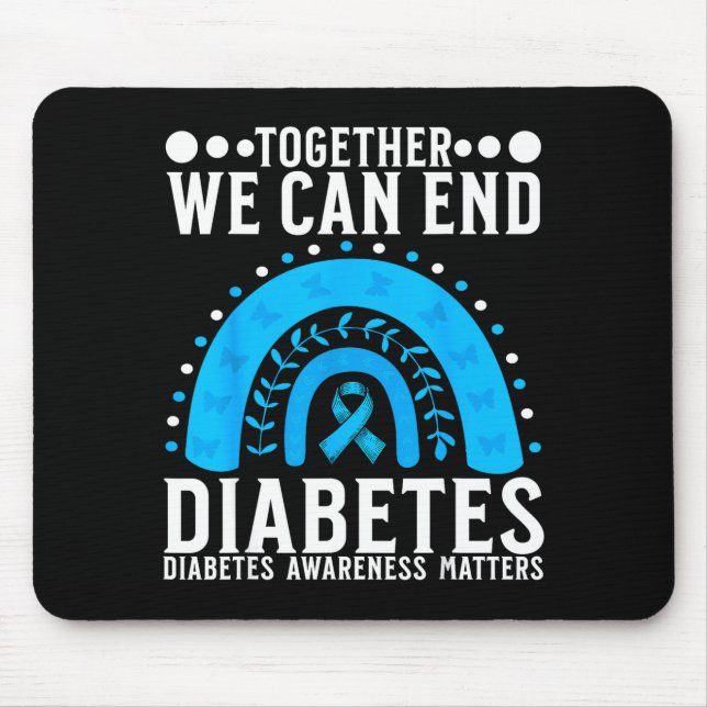 Suprt Diabetes Awareness Month For Diabetes Women  Mouse Pad (Front)