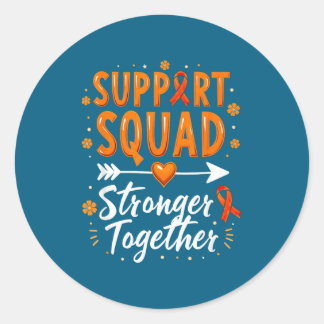 Suprt Squad Adhd Awareness  Classic Round Sticker