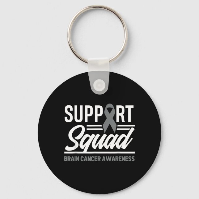 Suprt Squad Brain Tumour Suprt Brain Cancer Key Ring (Front)