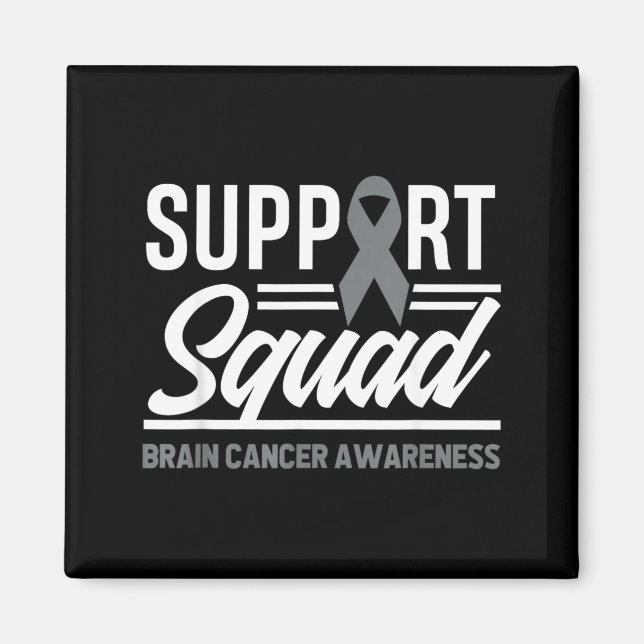 Suprt Squad Brain Tumour Suprt Brain Cancer Magnet (Front)