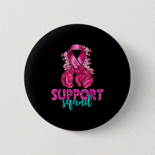 Suprt Squad Breast Cancer Awareness Boxing Gloves 6 Cm Round Badge