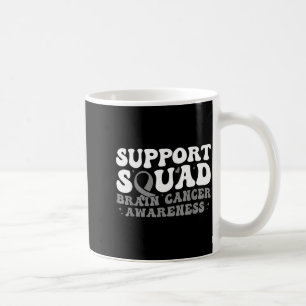 Suprt Squad Grey Ribbon Butterfly Brain Cancer Coffee Mug