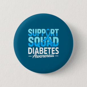 Suprt Squad I Wear Blue Diabetes Type 1 T1d Awaren 6 Cm Round Badge