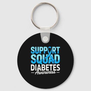 Suprt Squad I Wear Blue Diabetes Type 1 T1d Awaren Key Ring