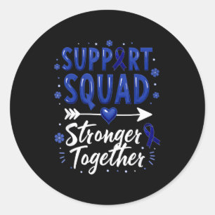 Suprt Squad Rectal Cancer Awareness Classic Round Sticker