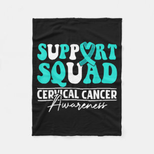 Suprt Squad Sunflower Cervical Cancer Awareness Fleece Blanket