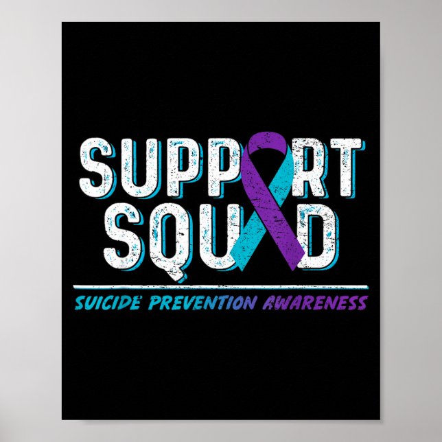 Suprt Squad Suprt Suicide Prevention Awareness Rib Poster (Front)