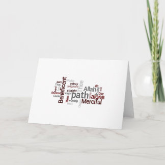 Surah Al-Fatiha Wordle Greeting Card