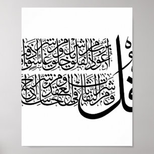 Surah An Nas islamic Art  Poster