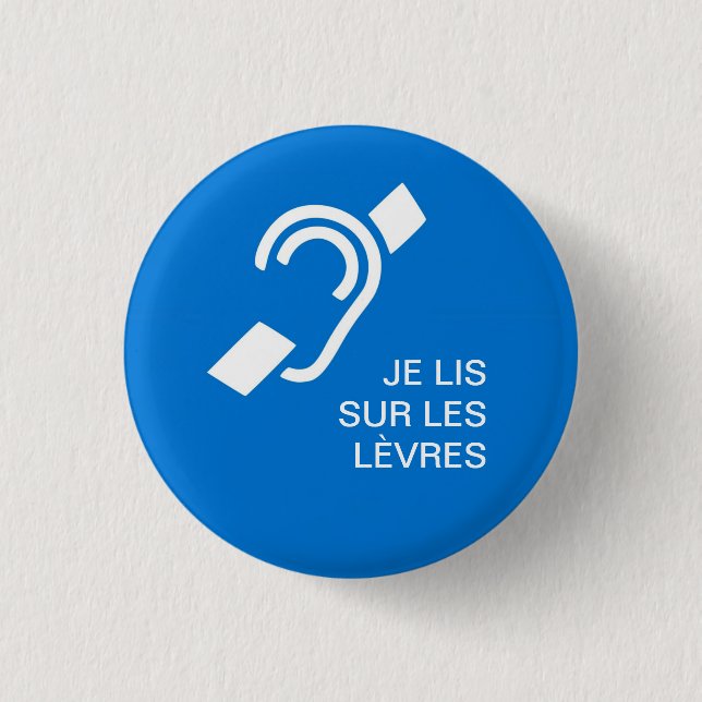 Surdité 3 Cm Round Badge (Front)