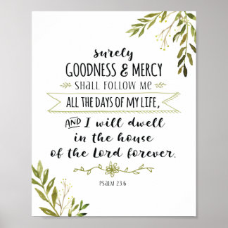 Surely Goodness and Mercy Shall Follow Me Print