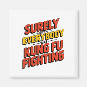 Surely Not Everybody Was Kung Fu Fighting Karate M Magnet