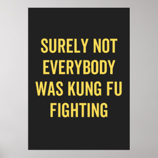 Surely Not Everybody Was Kung Fu Fighting Poster