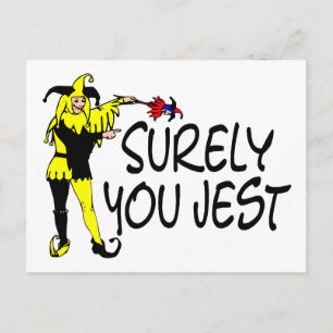 Surely You Jest Jester Postcard