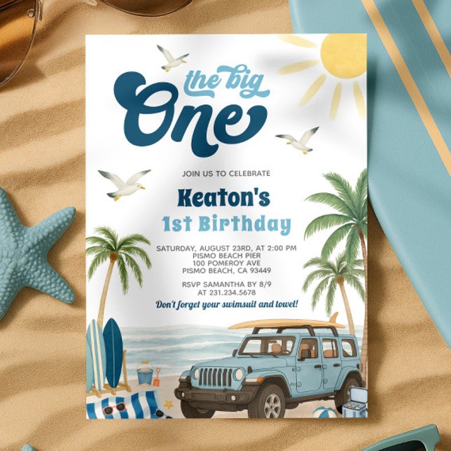 Surf 1st Birthday Invitation - The Big One (Surf 1st Birthday Invitation - The Big One
)