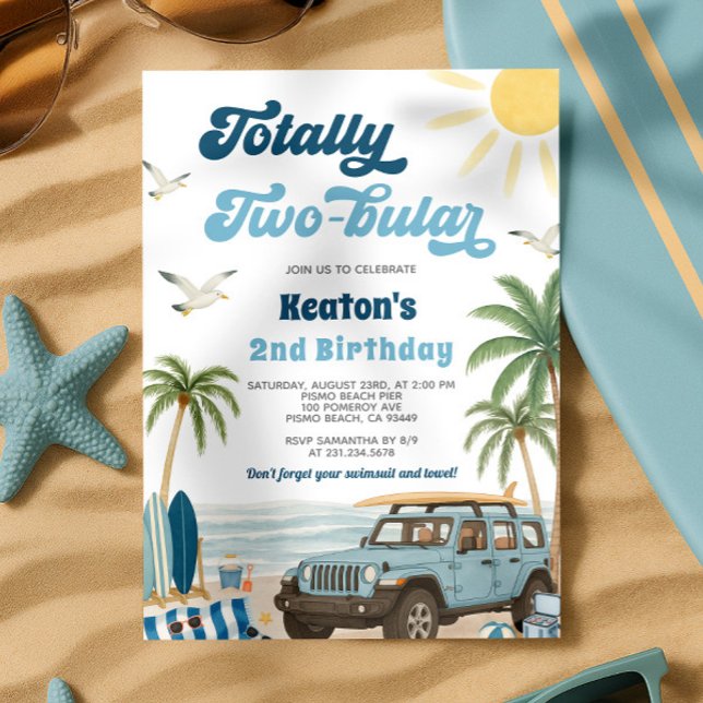 Surf 2nd Birthday Invitation - Totally Two-Bular (Surf 2nd Birthday Invitation - Totally Two-Bular
)