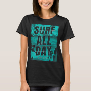 Surf All Day Vintage Surf Board T-Shirt
