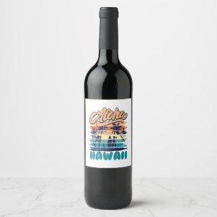 Surf - Aloha Hawaii Wine Label