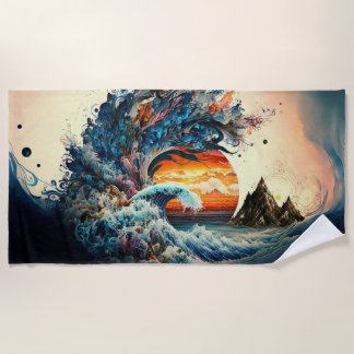 Surf and Sun Art Beach Towel