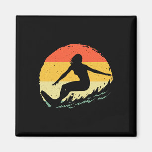 Surf Art For Women Girls Beach Surfer Hawaiian Wav Magnet