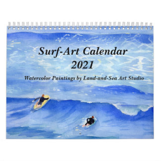 Surf-Art Watercolor Paintings Calendar 2021