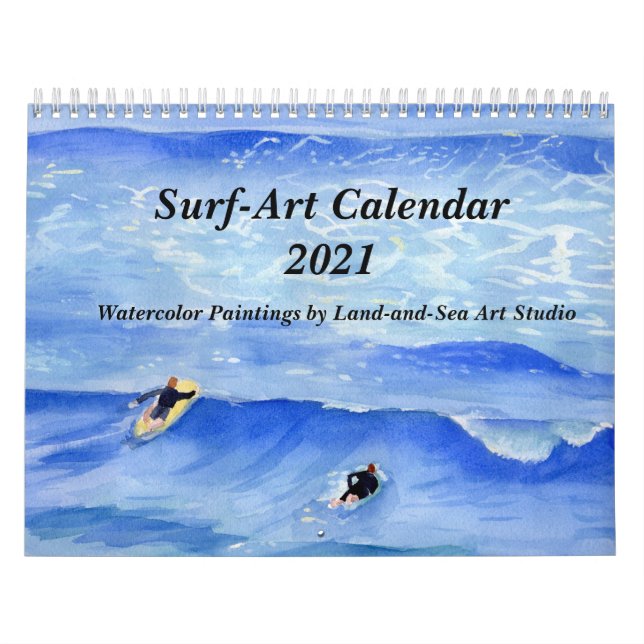 Surf-Art Watercolor Paintings Calendar 2021 (Cover)