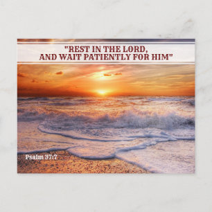 Surf at Sunset with Bible message Postcard