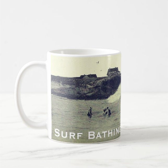 Surf Bathing, Sakonnet - Little Compton, RI Coffee Mug (Left)