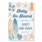 Surf Beach Baby On Board Baby Shower Welcome  Sign