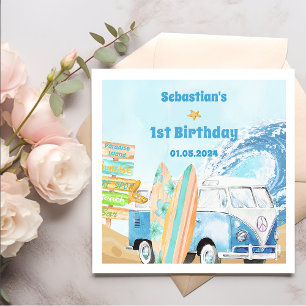 Surf Beach Birthday Party  Napkins