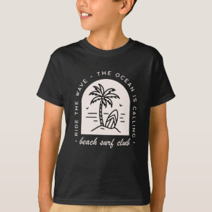 Surf beach club surfing lovers crew vintage black T-Shirt